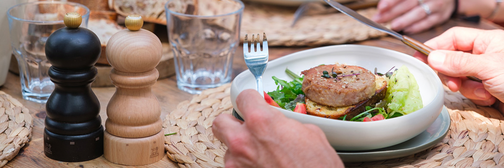 Salade, cou de canard