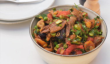 Tajine de confit de canard