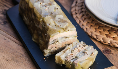 Terrine de foie gras et artichaut