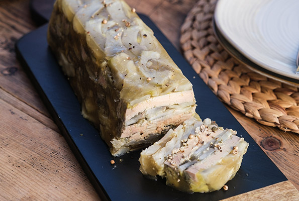 Terrine de foie gras et artichaut
