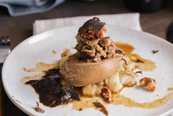 Escalope de foie gras poché